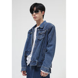 Paisley Denim Jacket Men's Spring Short Jeans Jacket Men