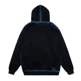 Mens Fall Outfits Sweater Men's Graffiti Hooded Loose Oversize Couple Vintage