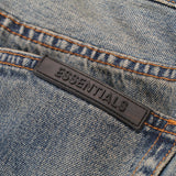 Fog Fear of God Essentials Pant Double-Line Washed Jeans Distressed Straight-Leg Trousers