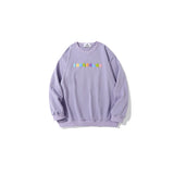 Mens Fall Outfits Love Printed Crew Neck Sweatshirt Men's Loose Couple's Tops Casual Thin Pullover