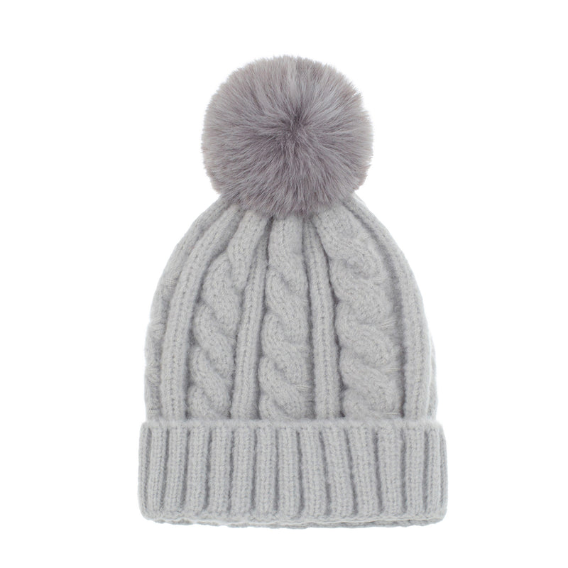 Women Winter Hats Winter Women's Woolen Cap Solid Color Knitted Hat