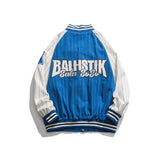 Baby Blue Varsity Jacket Autumn Leisure Baseball Clothing Baggy Coat Male