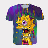 Homer Simpson Shirt Summer 3D Short-Sleeved Digital Casual T-shirt