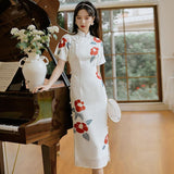 Women Cottagecore Dress Vintage Women'S Cheongsam Women'S Long Dress