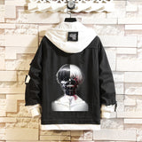 Comic Denim Jacket Men and Women Fashion Fall Winter Cowboy Sweater Coat Top