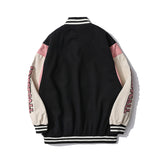 The Bears Varsity Jacket Cartoon Embroidered Jacket Baseball Uniform Spring and Autumn  Contrast Color I Jacket
