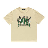 Amiri T Shirt Printed Casual Hip Hop round Neck Short Sleeve T-shirt