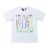 Vlone T Shirts Large V Printed Loose Couple Short Sleeve Men's and Women's T-shirt behind Flame Limit