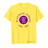 Inspired by Queen's Platinum Jubilee 2022 Elizabeth 70 Years T-Shirt Graphic Print Crew Neck