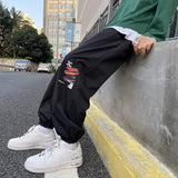 Men Pants Men's Loose Tappered Sports Hong Kong Style Casual