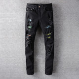 Amiri Jeans Casual Hip Hop Splash-Ink Painted Jeans Men #648