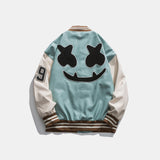 Orange Varsity Jacket Spring and Autumn Embroidered Leather Jacket Youth Men's Clothing Sports Baseball Clothing Jacket
