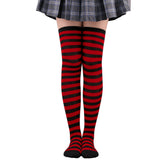 Winter Chunky Cable Thick Knit Thigh High Socks Long Stockings Boot Christmas Stockings Striped Hold-Ups Female Stockings