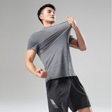 Sweat Wicking Shirt Men's Sports Short Sleeve Loose Casual
