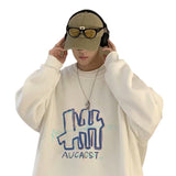 Men Sweatshirts Sweater Men's Spring and Autumn Loose Crew Neck Coat