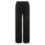 Julia Fox Low Rise Trousers Vintage Casual Loose Track Pants