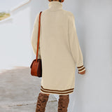 Women Fall Outfits Sweater Skirt Turtleneck Long Sleeve Knitted Dress