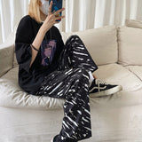 Men Pants Casual Letter Cotton Pants