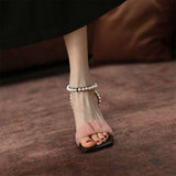 Nude Block Heel Peep Toe Chunky Heel Sandals