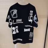 We11 Done T Shirts Letter Logo Graffiti Printing Summer Short Sleeve Men and Women