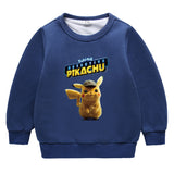 Children Pokemon Pikachu Hoodie Brushed Hoody Double Layer Thickened