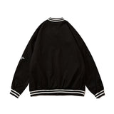 Mens Fall Outfits Retro Alphabet Embroidered Baseball Uniform Coat Men Baggy Casual Jacket