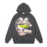 Mens Fall Outfits High Street Graffiti Printed Hoodie Loose Casual Top Men