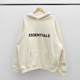 Fog Fear of God Essentials Hoodie Double Line Drop Shoulder Sweatshirt Alphabet plus Velvet Hoodie