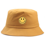 Smiley Face Cap Embroidered Fisherman Hat