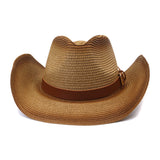 Straw Cowboy Hats Spring and Summer Western Men and Women Straw Cowboy Hat Outdoor Seaside