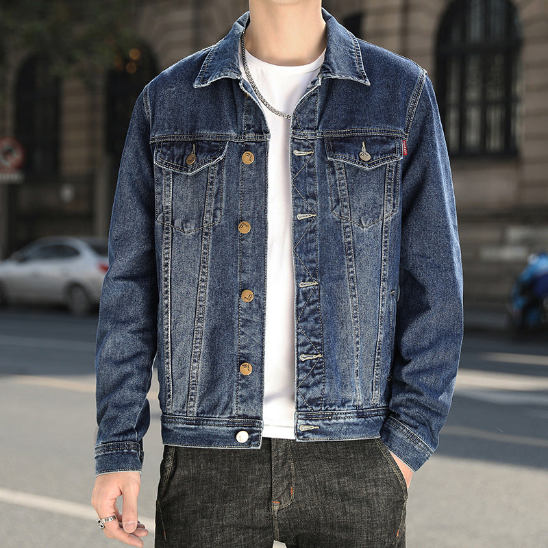 Paisley Denim Jacket Men's Spring and Autumn Denim Jacket Casual Jacket