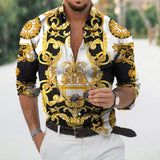 Men Beach T Shirts Long Sleeve Shirt Spring and Autumn