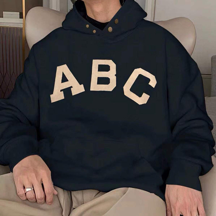 Fog Fear of God Essentials Hoodie ABC Flocked Printed High Street Loose Hoodies