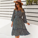 Emery Rose Dresses V-neck Sexy Large Swing Dress