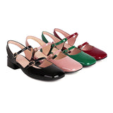 Flat Dress Sandals Women's Spring and Summer Low Heel Large Size Buckle Sandals