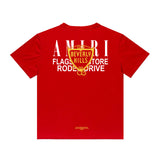 Amiri T Shirt Printed Casual Hip Hop High Street round Neck Short Sleeve T-shirt