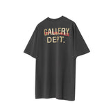 Gallery Dept Skull Print Distressed Men's and Women's Short-Sleeved T-shirt