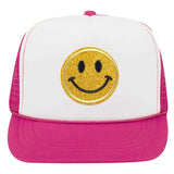 Smiley Face Cap Sponge Truck Mesh Cap Daddy Cap