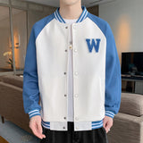 Varsity Jacket Vintage Baseball Jacket Men's Autumn and Winter Letters Printed All-Matching Texture Towel Embroidery Jacket
