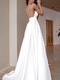 Bridesmaid Dress Spring/Summer Women'S Long Dress Sexy Strap Pearl Sleeveless Dress Gown