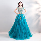 Women'S Evening Dress Ball Gown Princess Quinceanera Wedding Dresses Annual Meeting Solo Evening Dress Bel Canto Host Tulle Tutu Dress