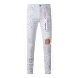 Purple Brand Jeans White Paint Worn Jeans