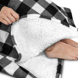 Hoodies Blankets Autumn and Winter Solid Color Plaid Lazy Blanket Hooded Multi-Pocket Casual