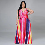 Nina Parker plus Size Dresses Sexy Strap Beach Chiffon Dress