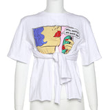 Music Festivals Rave Outfits Girls Tops Summer Women's Fashion Short Sleeve round Neck T-shirt