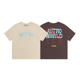 Travis Scott Astroworld Shirt Printed Men's and Women's Short-Sleeved T-shirt