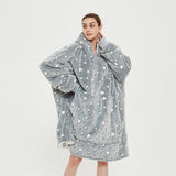 Hoodies Blankets Lambswool Double-Layer Large Size Home Casual Wear Lazy
