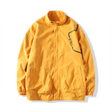 Yellow Varsity Jacket Men's Autumn Coat Jacket Men's Stand Collar Jacket Men's Jacket