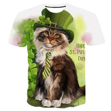 Saint Patrick's Day Closing 3D Printed T-shirt Short Sleeve Top