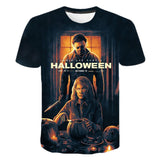 Michael Myers T Shirt Short Sleeve round Neck Pullover Men's Short-Sleeved T-shirt